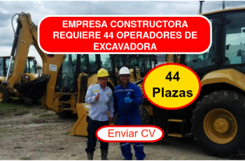44 Plazas De Trabajo Para Operador De Excavadora