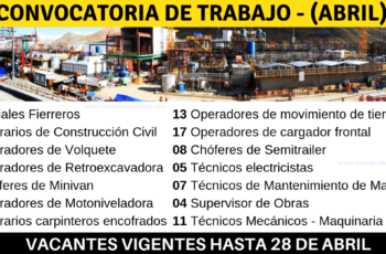 CONVOCATORIA DE TRABAJO PARA TECHINT INGENIERÍA Y CONSTRUCCIÓN