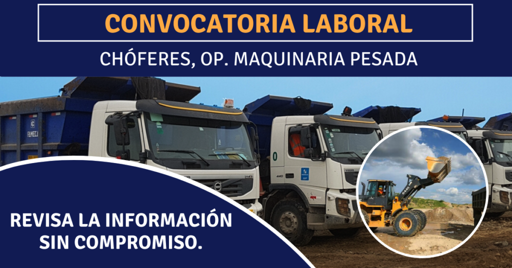 CONVOCATORIA LABORAL EN DIFERENTES EMPRESAS NACIONALES E INTERNACIONALES