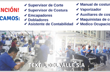 Convocatoria Laboral En Empresa Textil Del Valle
