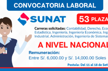 Oportunidad de Trabajo En La Sunat: Requiere Analistas, Especialistas, Profesionales, Abogados, Entre Otras