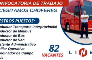 Ofertas de trabajo en Transportes Línea a nivel nacional ¡Únete al equipo!